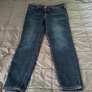 Maurices high-rise everflex dark denim jeans. Straight leg. 16